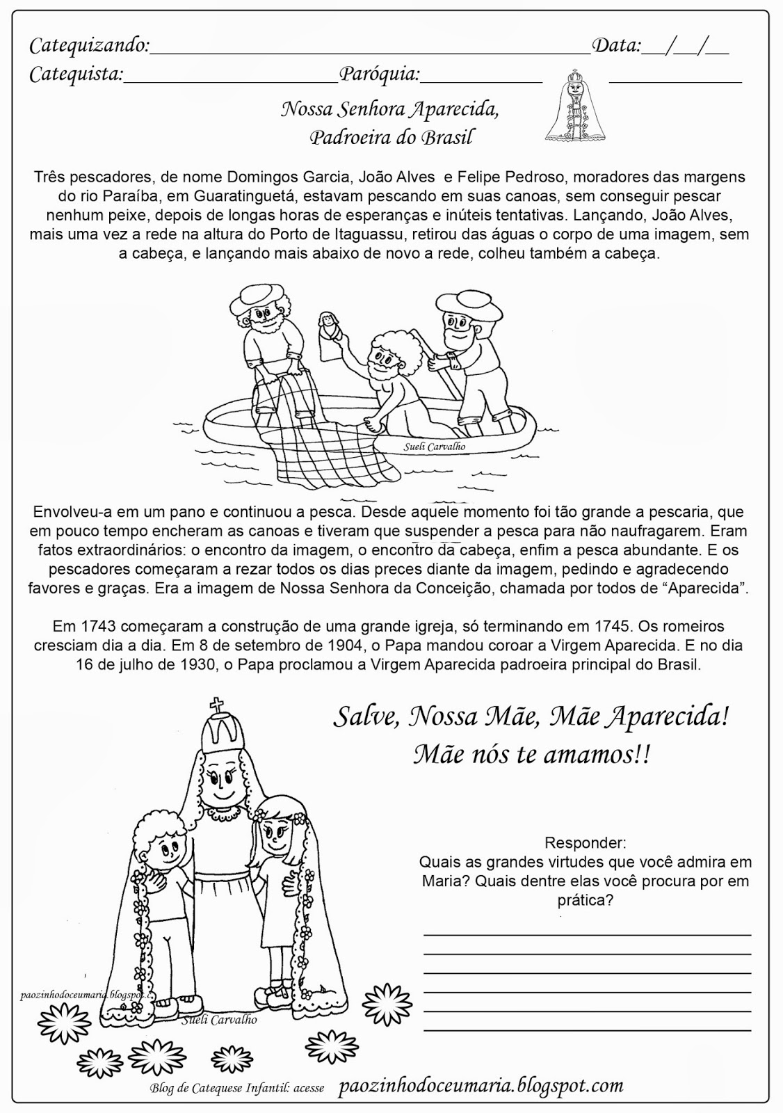 Nossa Senhora Aparecida para as crianças