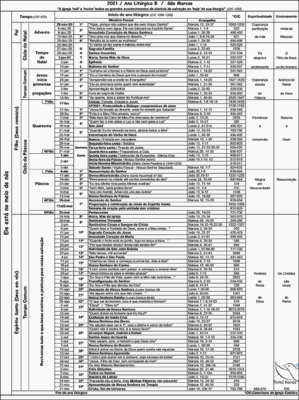 Calendário Litúrgico 2024 Simplificado Em Alta Qualidade Pra Imprimir ...